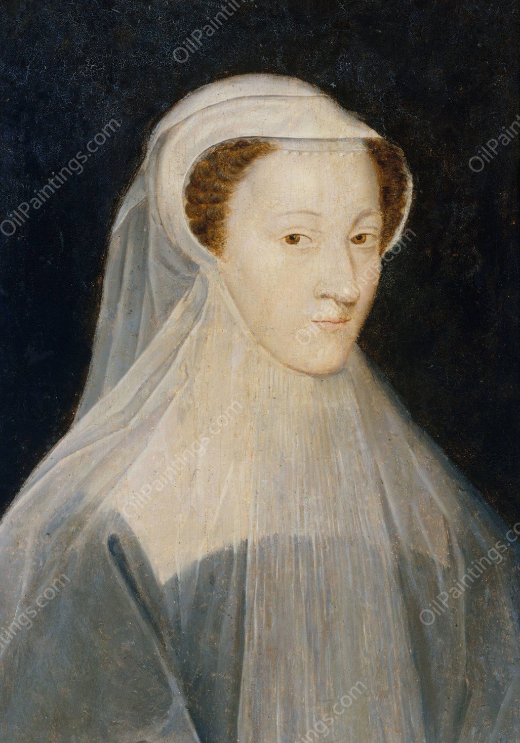 Portrait de Marie-Stuart  by Francois Clouet - Hand-Painted Oil Painting Reproduction