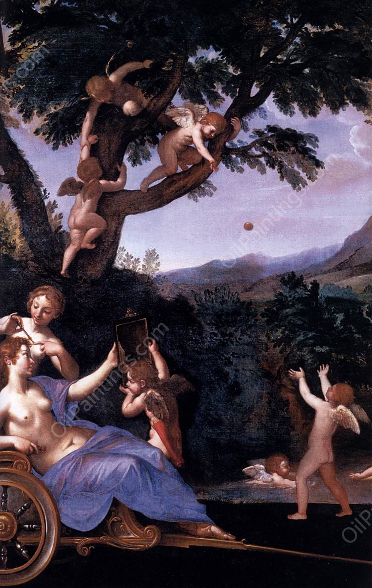 Spring Detail by Francesco Albani - Hand-Painted Oil Painting Reproduction