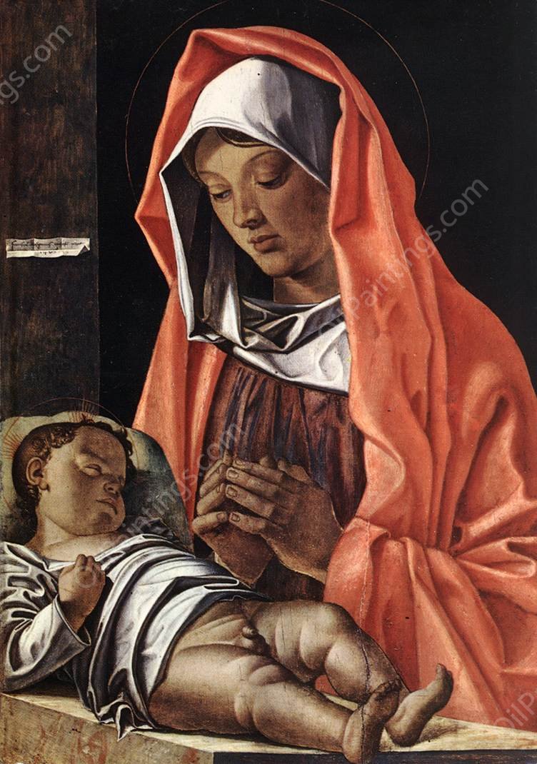 Virgin with Child by Francesco Bonsignori - Hand-Painted Oil Painting Reproduction