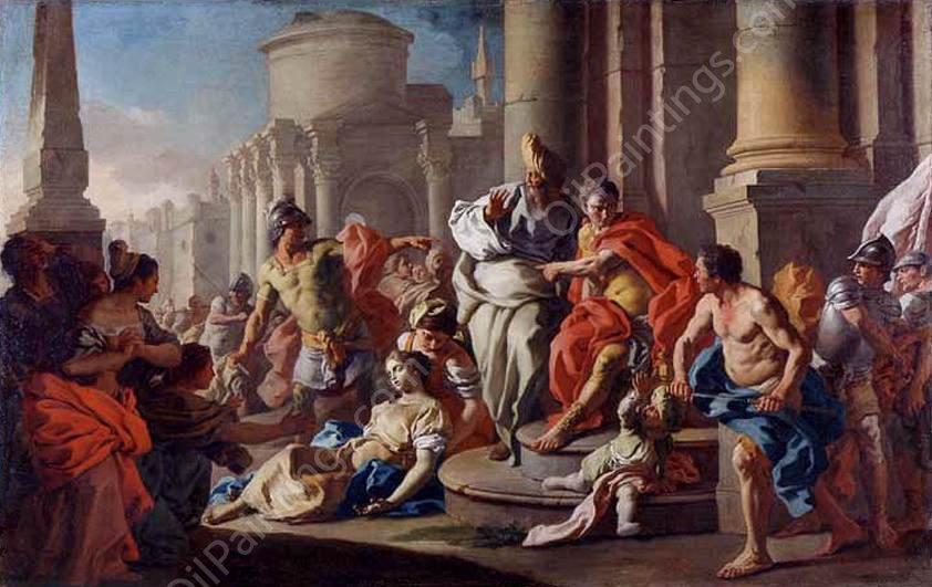 The Death of Virginia by Francesco De Mura - Hand-Painted Oil Painting Reproduction