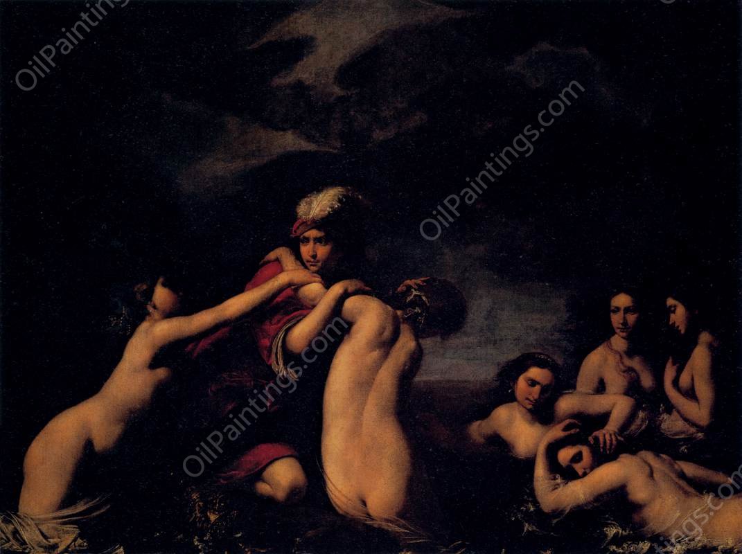Hylas and the Nymphs by Francesco Furini - Hand-Painted Oil Painting Reproduction