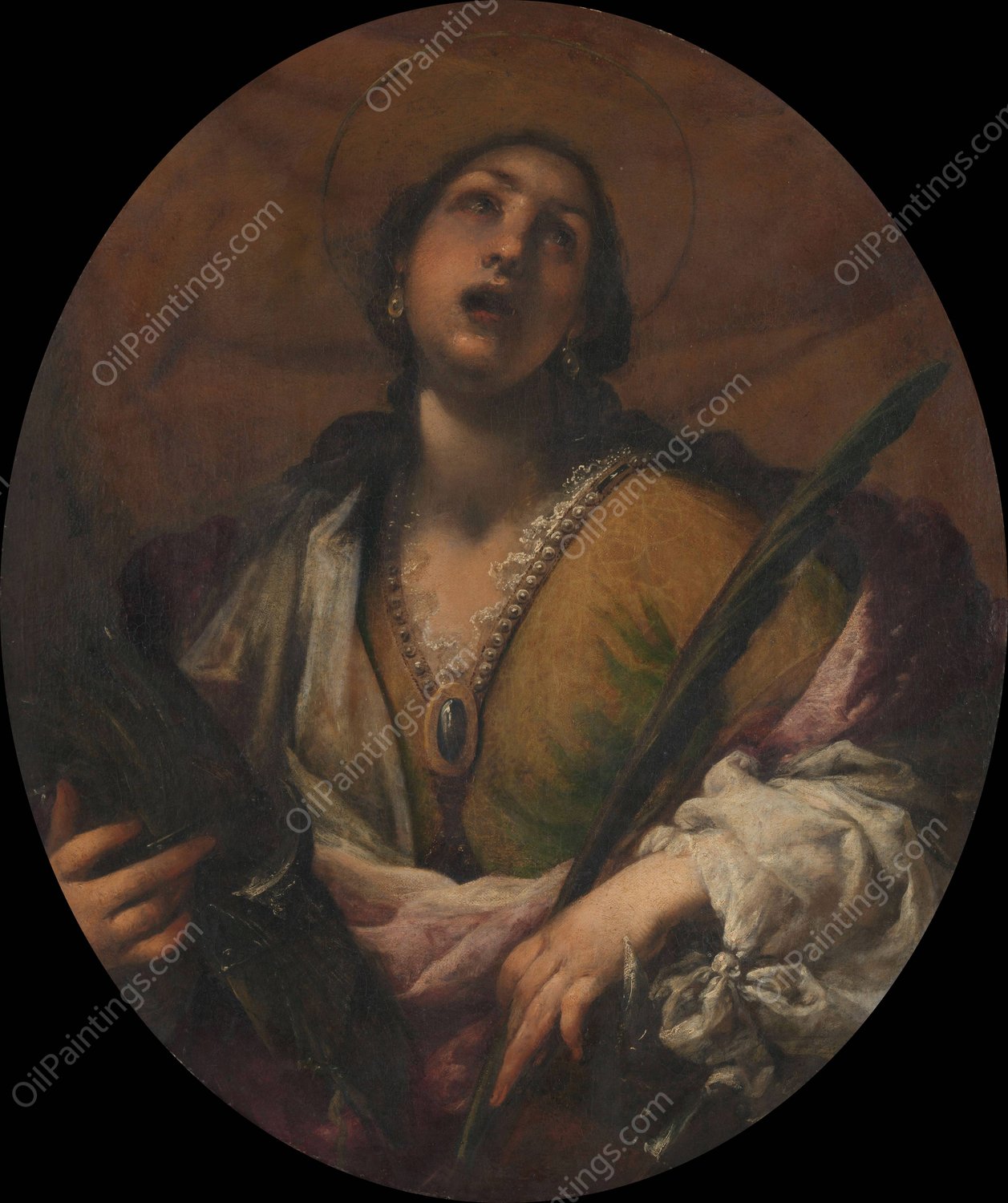Saint Catherine  by Francesco Montelatici - Hand-Painted Oil Painting Reproduction