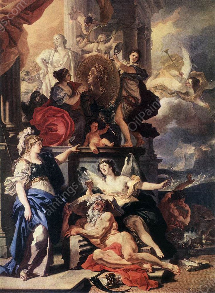 Allegory of Reign by Francesco Solimena - Hand-Painted Oil Painting Reproduction
