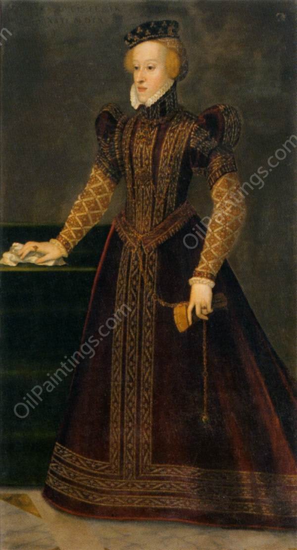 Archduchess Barbara by Francesco Terzio - Hand-Painted Oil Painting Reproduction