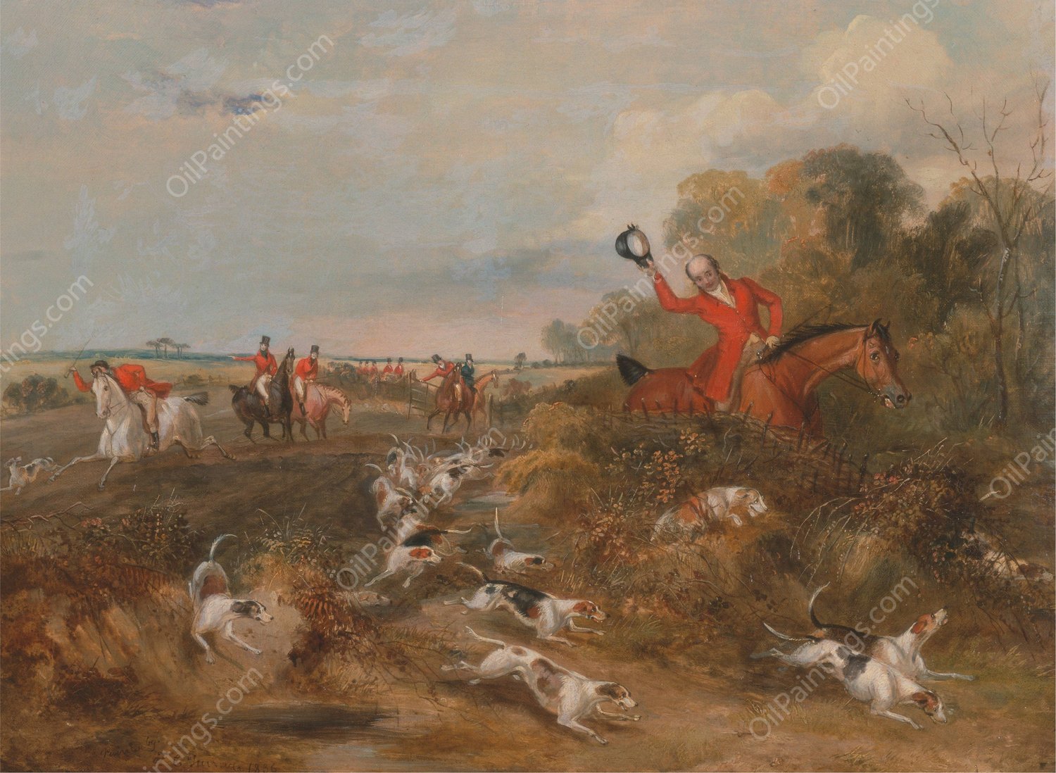 Bachelor's Hall; Capping on Hounds  by Francis Calcraft Turner - Hand-Painted Oil Painting Reproduction
