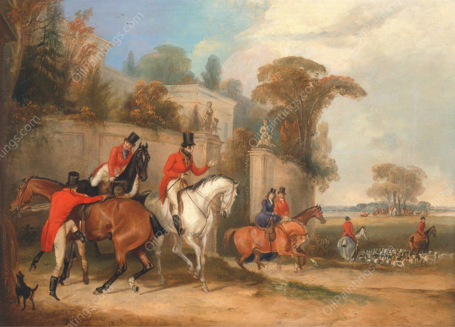 Bachelor's Hall; The Meet  by Francis Calcraft Turner - Hand-Painted Oil Painting Reproduction