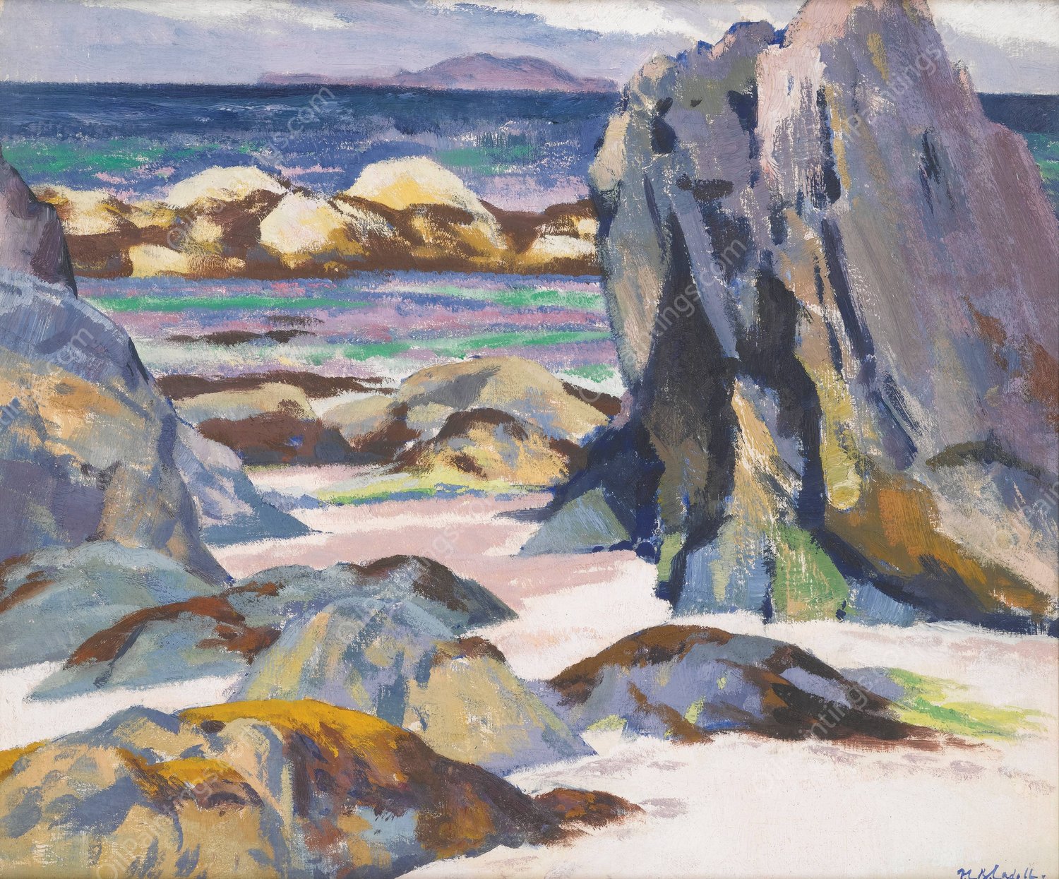 Lunga From Iona by Francis Campbell Boileau Cadell - Hand-Painted Oil Painting Reproduction