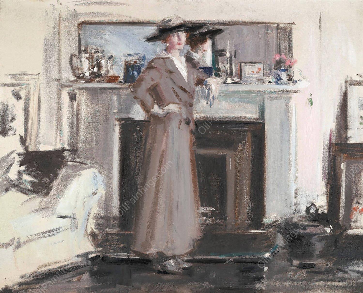 Reflections by Francis Campbell Boileau Cadell - Hand-Painted Oil Painting Reproduction