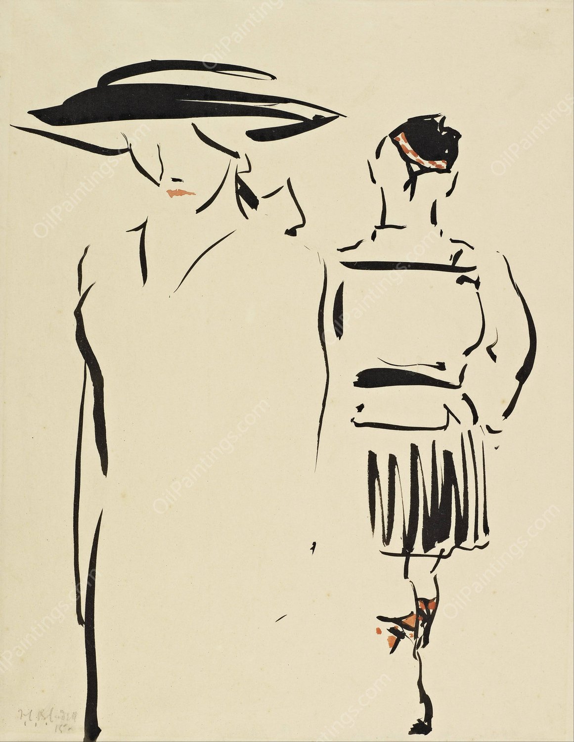 The Parting  by Francis Campbell Boileau Cadell - Hand-Painted Oil Painting Reproduction