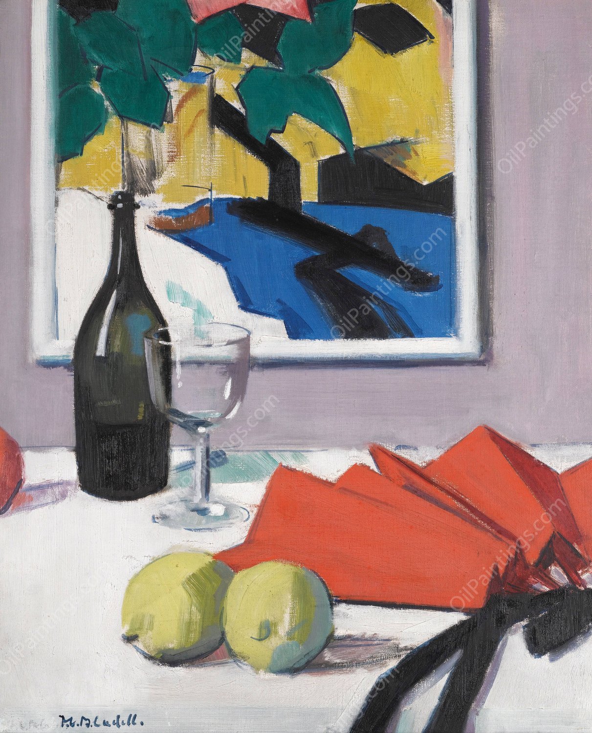 The Red Fan by Francis Campbell Boileau Cadell - Hand-Painted Oil Painting Reproduction