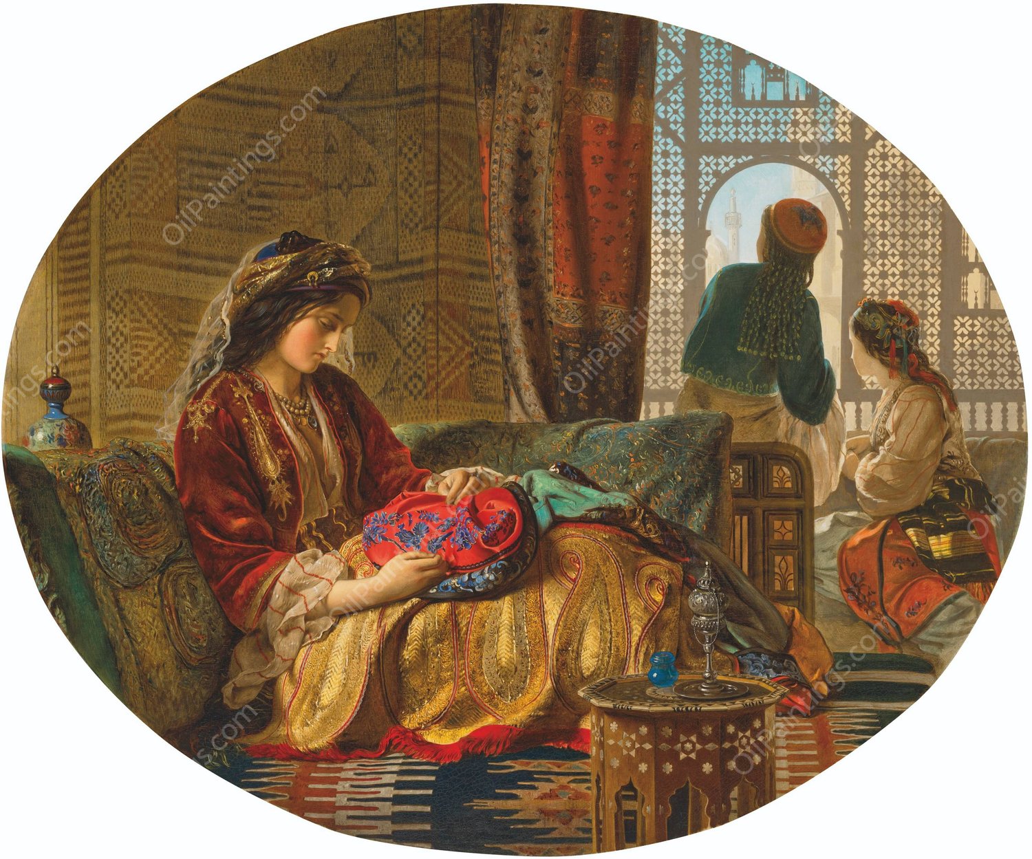 Xarifa; the Zegri lady rose not, etc.  by Francis John Wyburd - Hand-Painted Oil Painting Reproduction