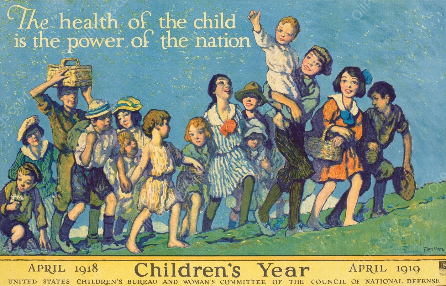Children's Year  by Francis Luis Mora - Hand-Painted Oil Painting Reproduction