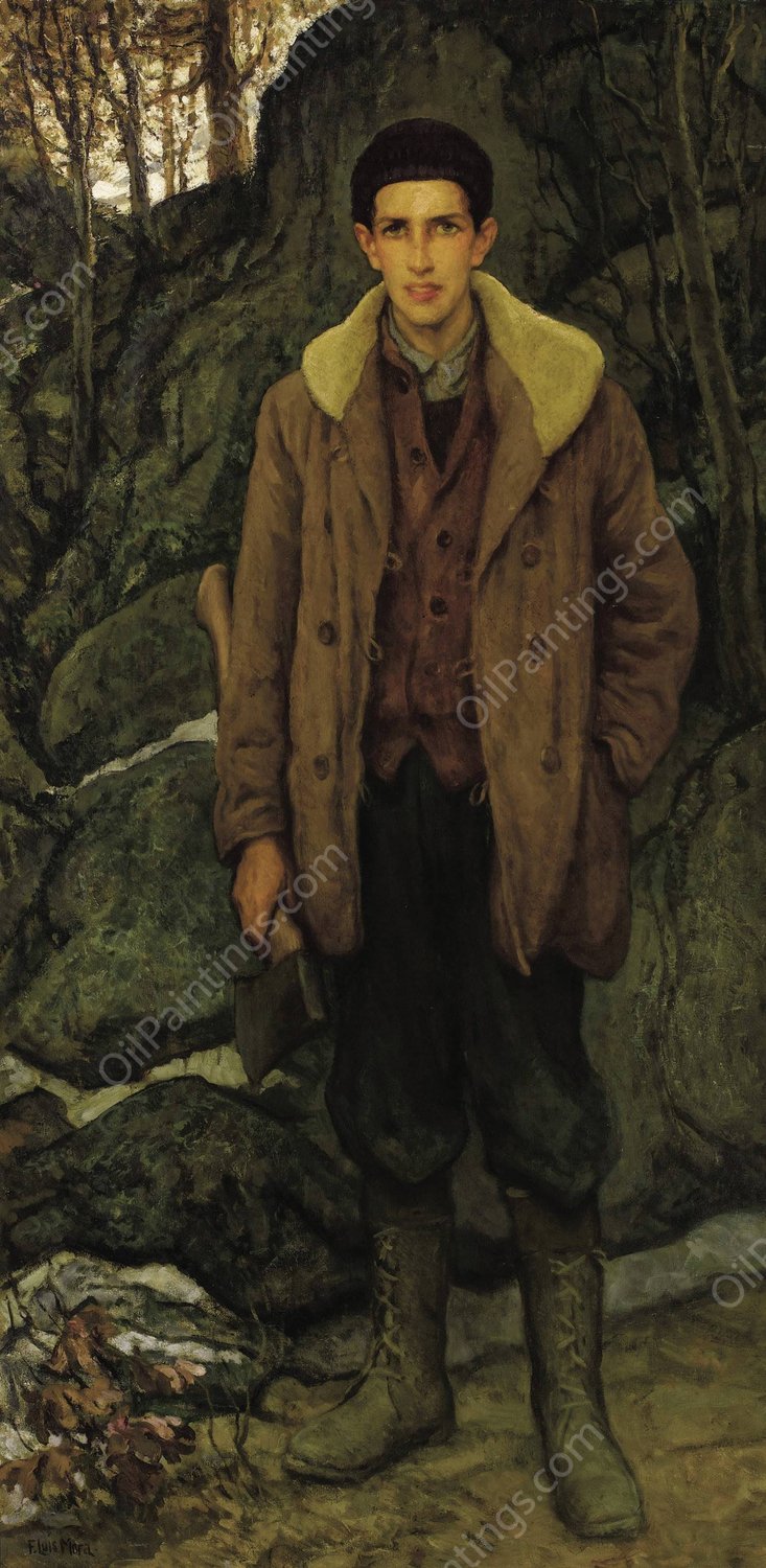 The Woodsman  by Francis Luis Mora - Hand-Painted Oil Painting Reproduction