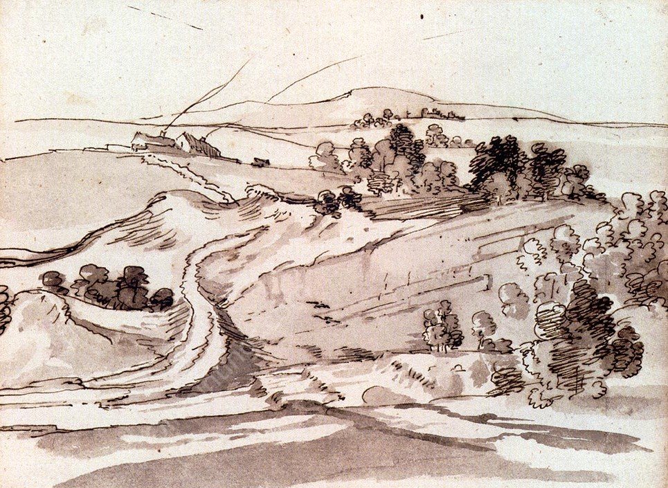 Near Bishop Auckland by Francis Place - Hand-Painted Oil Painting Reproduction