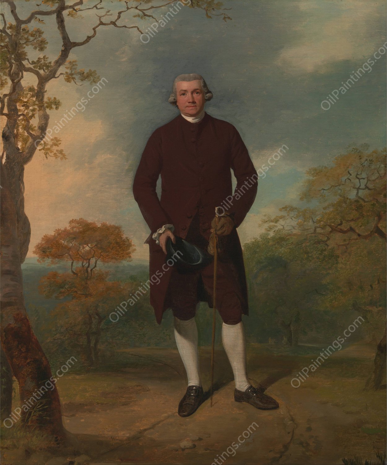 Portrait Of A Man, Called George Basil Woodd by Francis Wheatley - Hand-Painted Oil Painting Reproduction