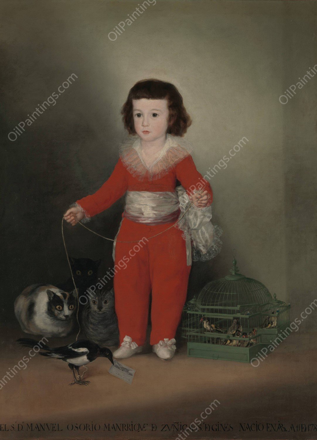 Manuel Osorio Manrique de Zuniga  by Francisco De Goya - Hand-Painted Oil Painting Reproduction