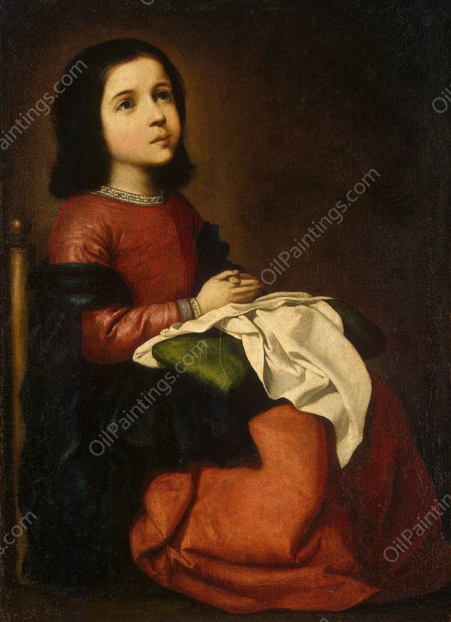 Childhood of the Virgin by Francisco De Zurbaran - Hand-Painted Oil Painting Reproduction