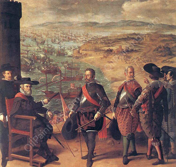 Defence of Cadiz Against the English by Francisco De Zurbaran - Hand-Painted Oil Painting Reproduction