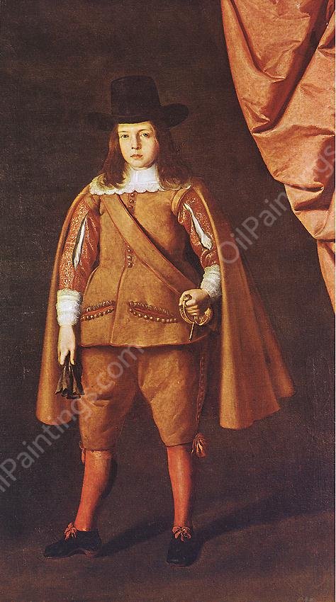 Portrait of the Duke of Medinaceli by Francisco De Zurbaran - Hand-Painted Oil Painting Reproduction