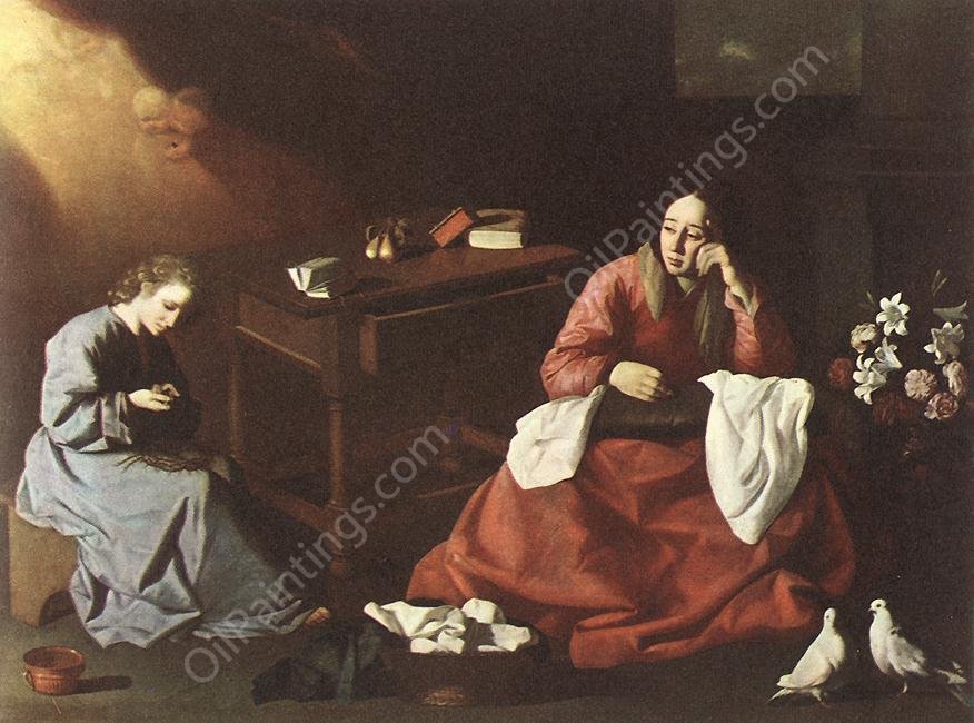 The House of Nazareth by Francisco De Zurbaran - Hand-Painted Oil Painting Reproduction