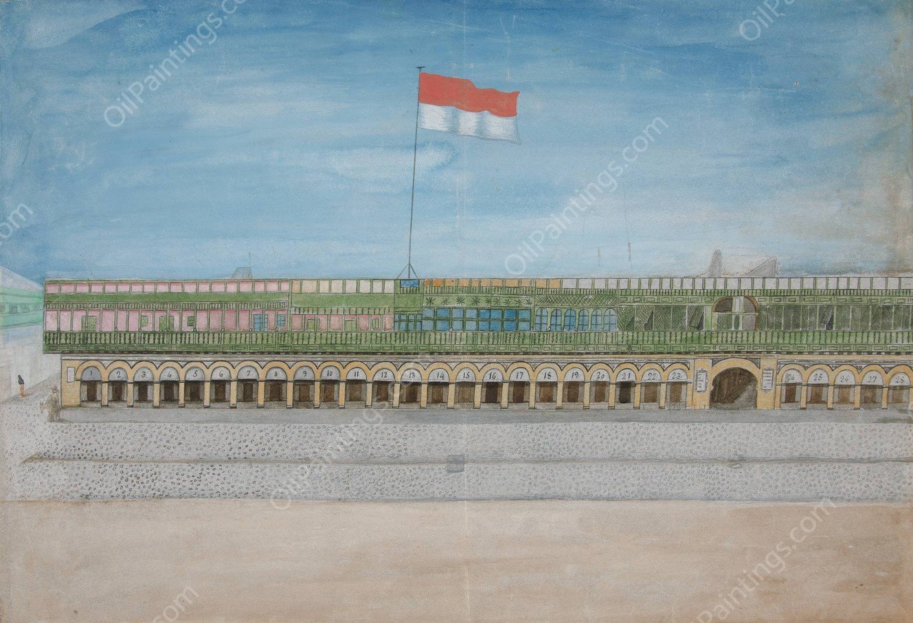 Square of Lima  by Francisco Fierro - Hand-Painted Oil Painting Reproduction