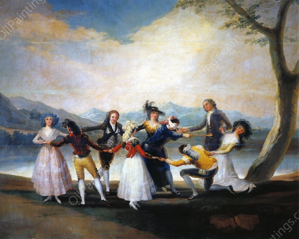 Blind Man's Bluff by Francisco Goya - Hand-Painted Oil Painting Reproduction