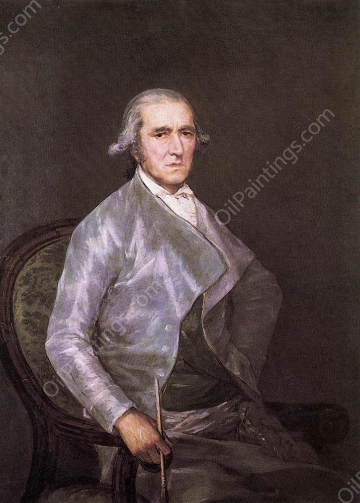 Portrait of Francisco Bayeu by Francisco Goya - Hand-Painted Oil Painting Reproduction