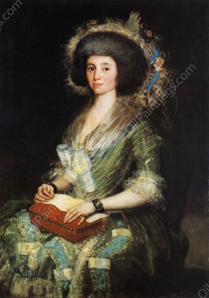 Portrait of the Wife of Juan Agustin Cean Bermudez by Francisco Goya - Hand-Painted Oil Painting Reproduction