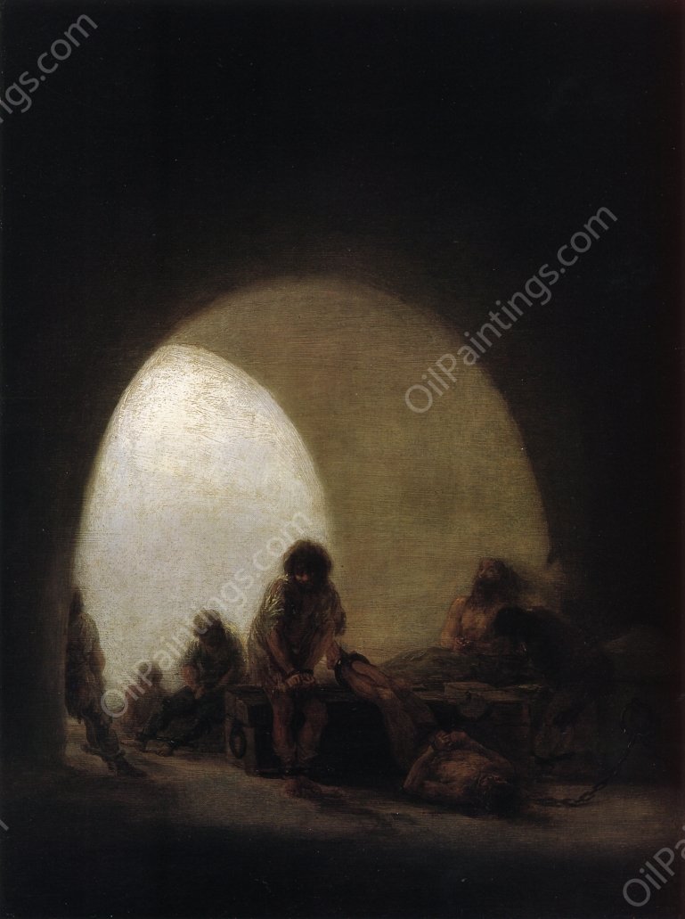 Prison Interior by Francisco Goya - Hand-Painted Oil Painting Reproduction