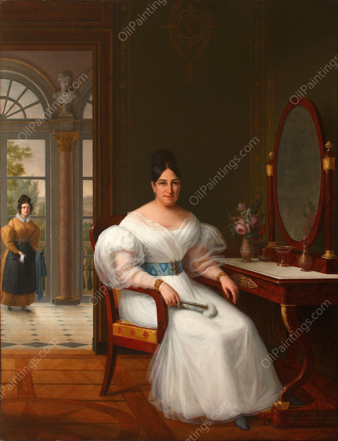 Carmen Moreno, marquesa de las Marismas del Guadalquivir  by Francisco Lacoma Y Fontanet   - Hand-Painted Oil Painting Reproduction