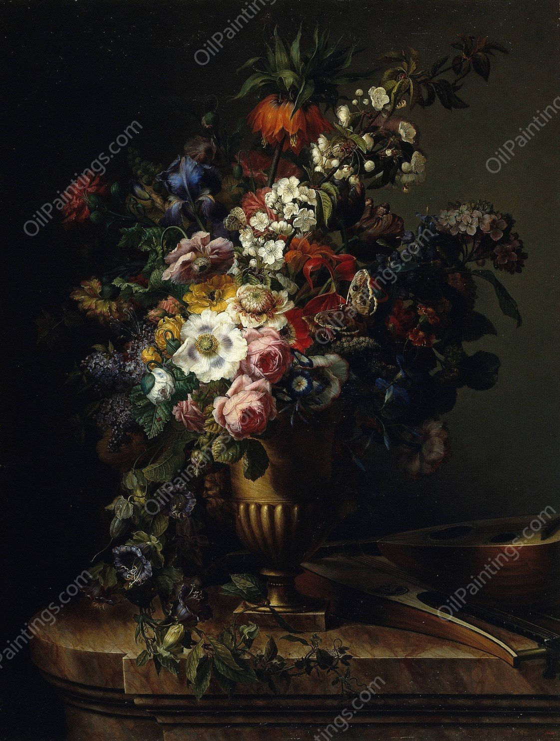 Vase with Flowers  by Francisco Lacoma Y Fontanet   - Hand-Painted Oil Painting Reproduction
