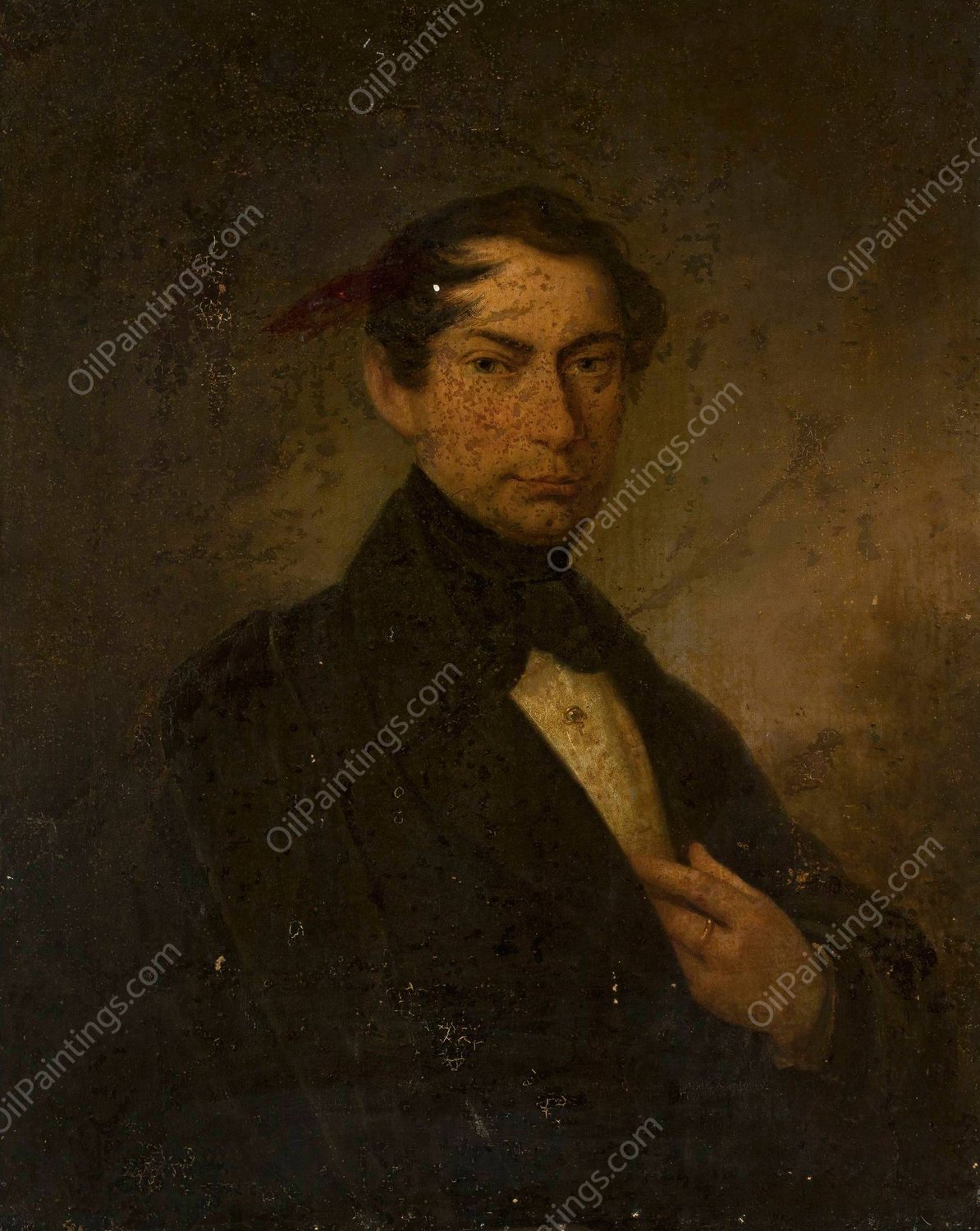 Portrait of Koronat Cyranski  by Franciszek Ksawery Lampi - Hand-Painted Oil Painting Reproduction