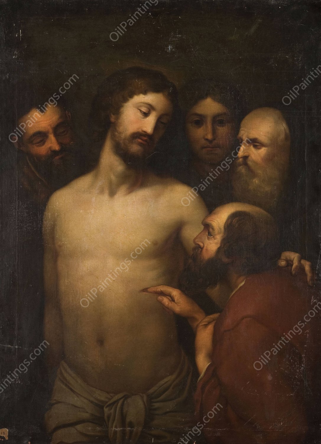 Jesus and doubting Thomas by Franciszek Smuglewicz - Hand-Painted Oil Painting Reproduction
