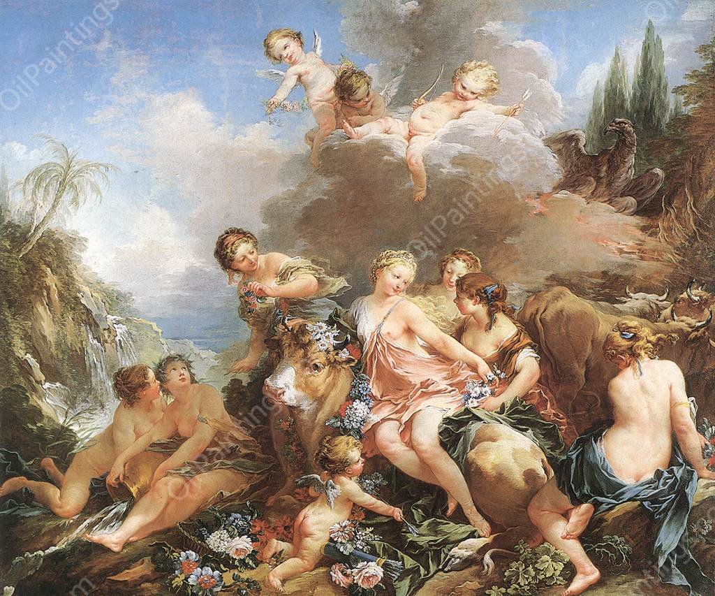 The Rape of Europa by Francois Boucher - Hand-Painted Oil Painting Reproduction