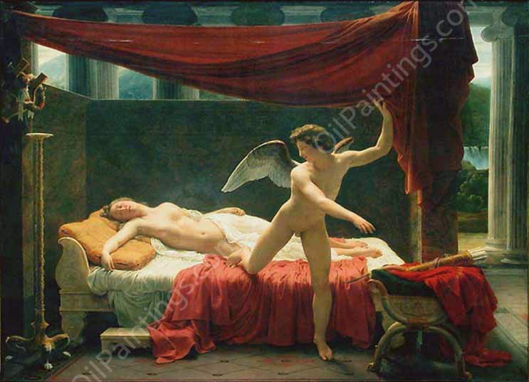 L'Amour et Psyche by Francois-Edouard Picot - Hand-Painted Oil Painting Reproduction