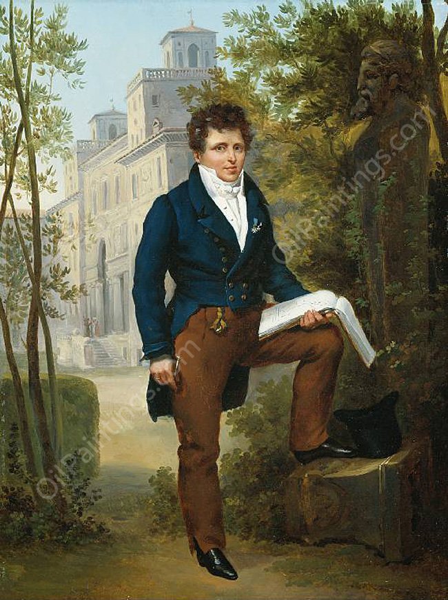 Portrait of Nicholas-Pierre Tiolier by Francois-Edouard Picot - Hand-Painted Oil Painting Reproduction