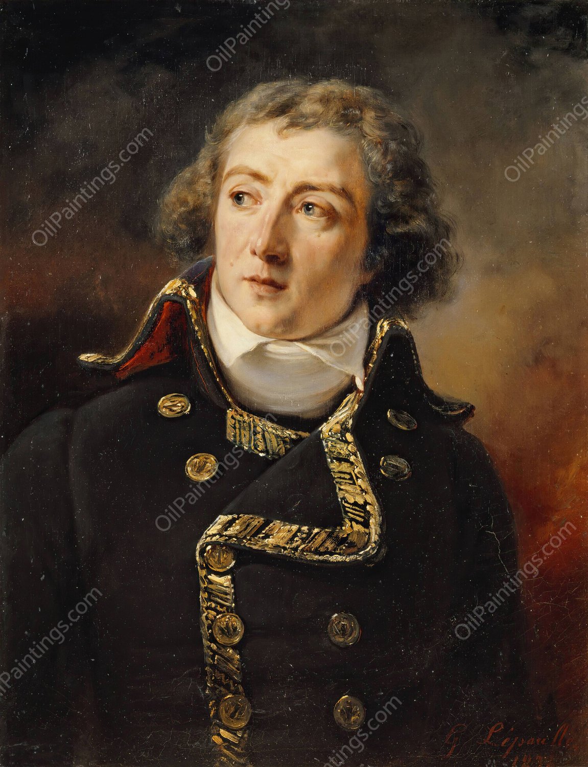 Louis-Alexandre Berthier, marechal de camp, chef d'etat-major en 1792  by Francois-Gabriel-Guillaume Lepaulle - Hand-Painted Oil Painting Reproduction