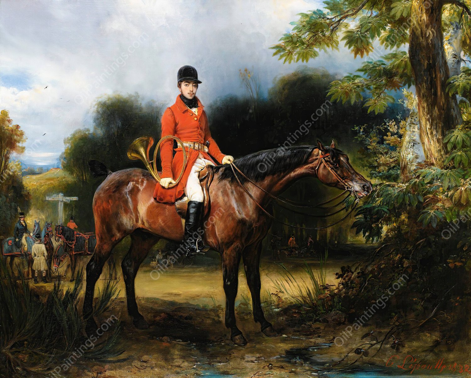 Presumed portrait of future Comte de Plaisance  by Francois-Gabriel-Guillaume Lepaulle - Hand-Painted Oil Painting Reproduction