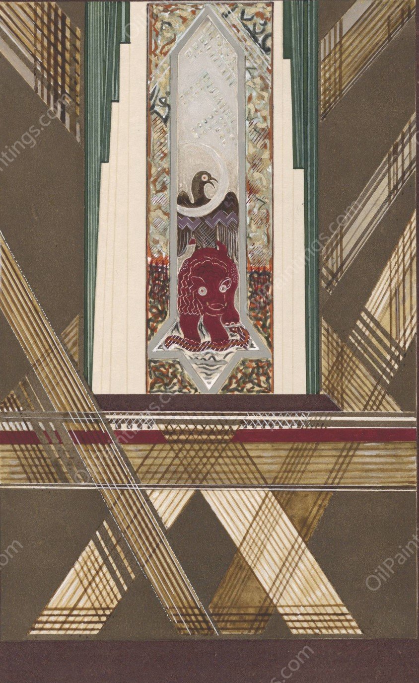 Histoire charmante de l'adolescente sucre d'amour Pl.7  by Francois-Louis Schmied - Hand-Painted Oil Painting Reproduction