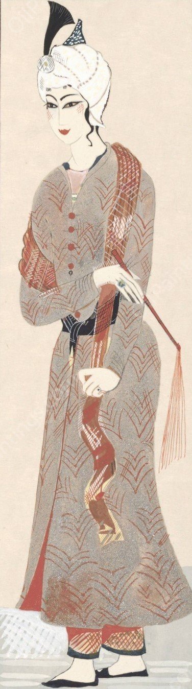 Histoire de la princesse Boudour Pl.12  by Francois-Louis Schmied - Hand-Painted Oil Painting Reproduction