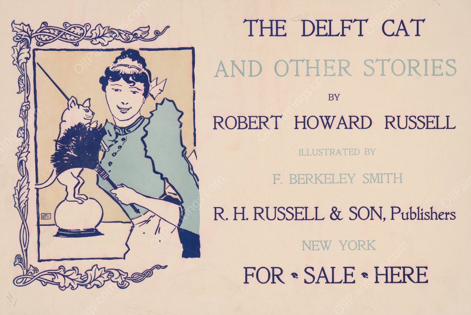 The delft cat and other stories by Robert Howard Russell, illustrated by F. Berkeley Smith  by Frank Berkeley Smith - Hand-Painted Oil Painting Reproduction