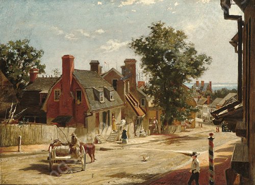 Old Annapolis, Francis Street by Frank Blackwell Mayer - Hand-Painted Oil Painting Reproduction