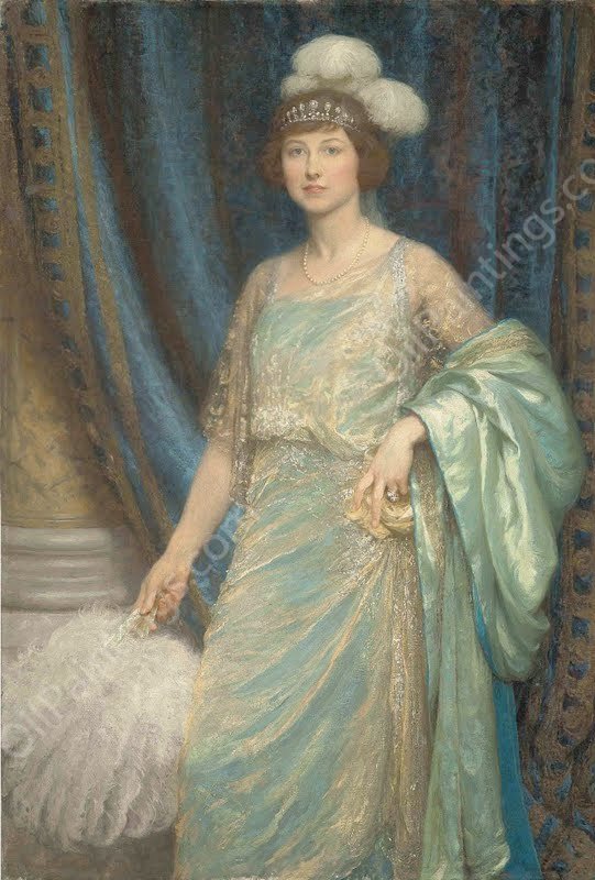 Portrait of Mrs. Norman Holbrook by Frank Dicksee - Hand-Painted Oil Painting Reproduction