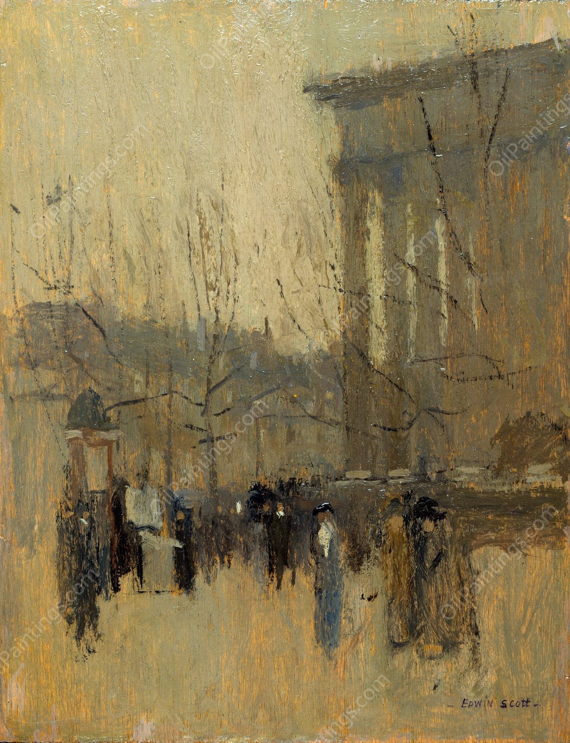 La Madeleine no. IV by Frank Edwin Scott - Hand-Painted Oil Painting Reproduction