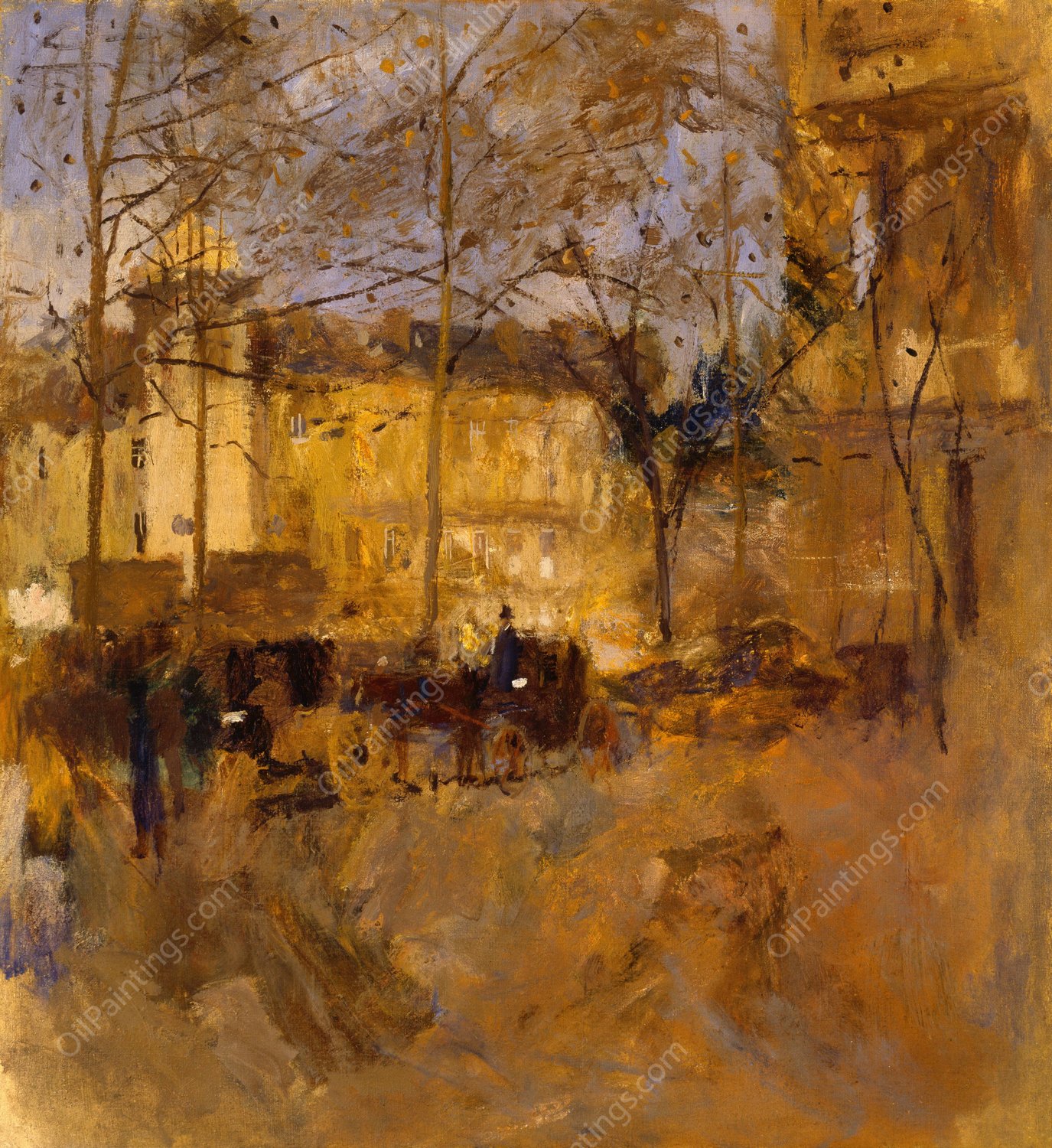 St. Germain des Pres no. III by Frank Edwin Scott - Hand-Painted Oil Painting Reproduction