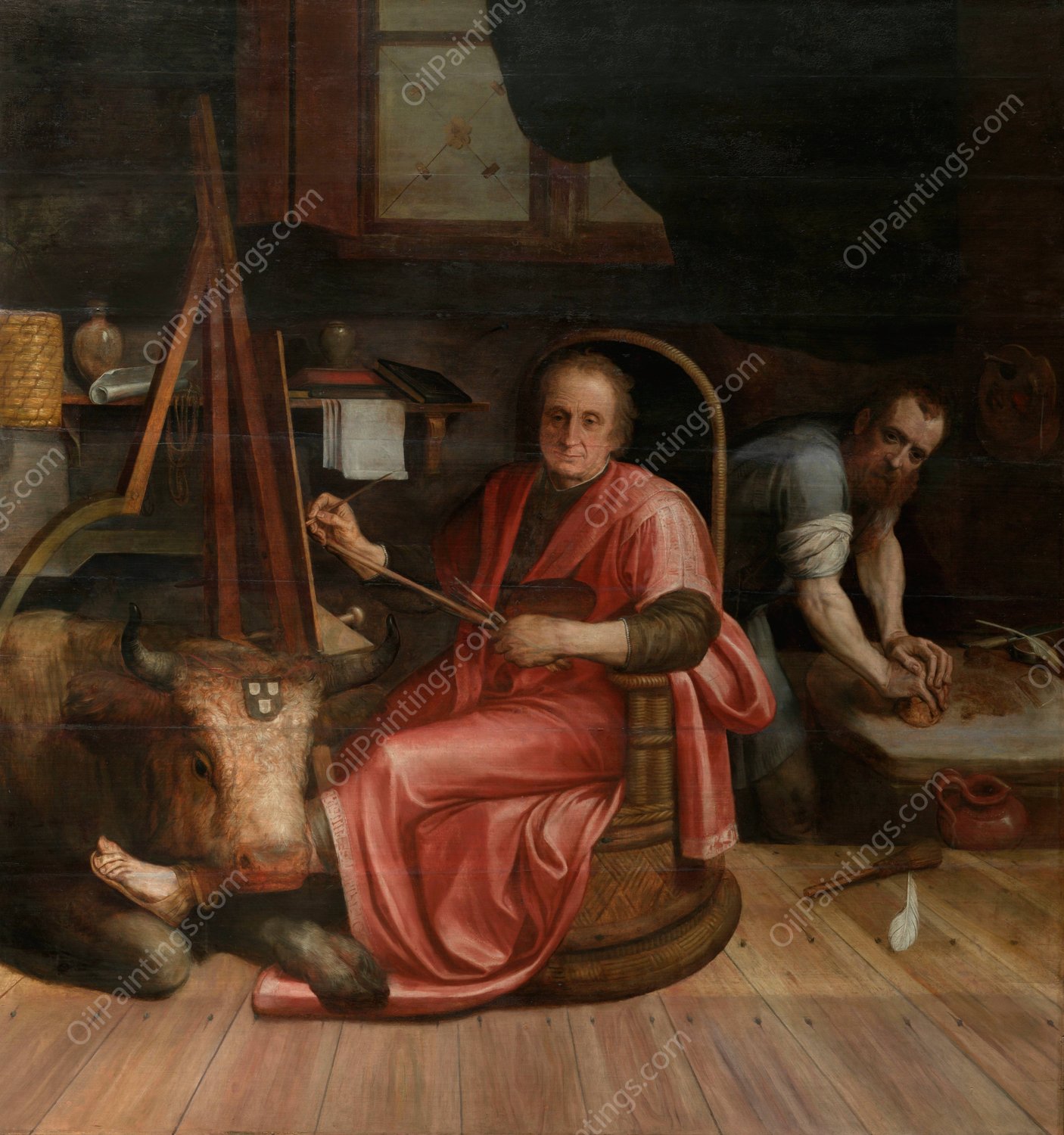Saint Luke  by Frans Floris - Hand-Painted Oil Painting Reproduction