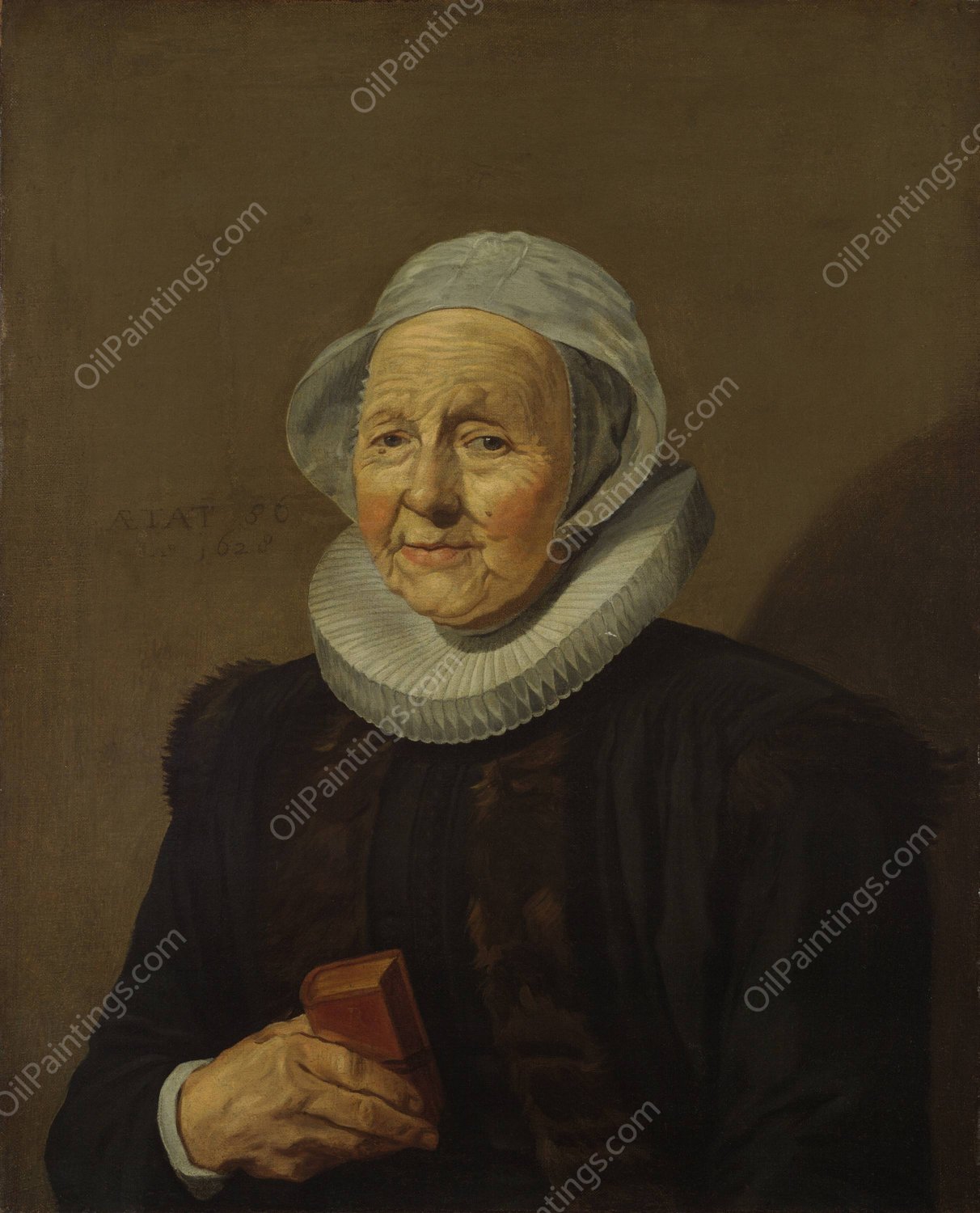 An Old Lady  by Frans Hals - Hand-Painted Oil Painting Reproduction