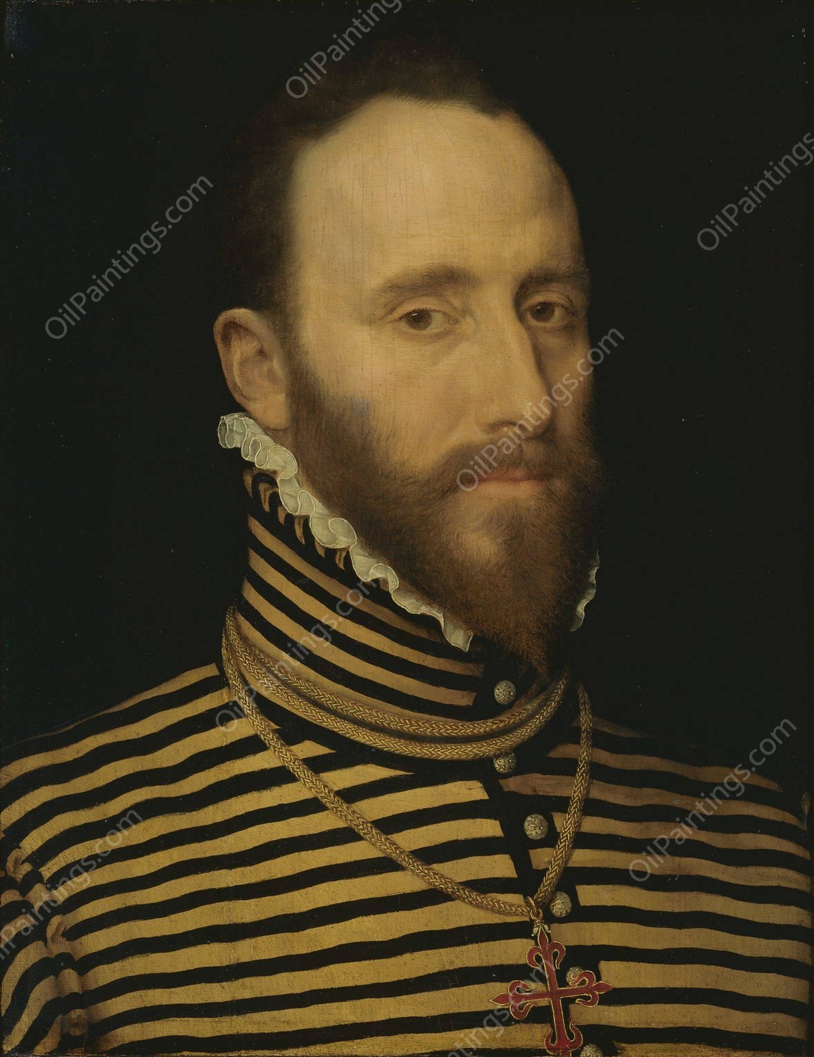 Portrait of a Knight of the Order of Calatrava, probably of the Sorias or Soreau Lineage  by Frans Pourbus The Elder - Hand-Painted Oil Painting Reproduction