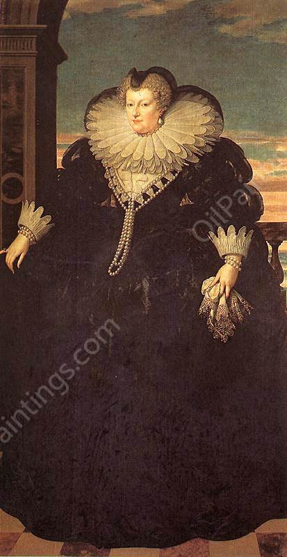 Marie des Medici, Queen of France by Frans Pourbus The Younger - Hand-Painted Oil Painting Reproduction