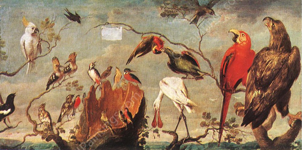 Concert of Birds by Frans Snyders - Hand-Painted Oil Painting Reproduction